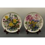 Eleven Royal Horticultural Society "Flowers of the Year" collectors' plates, 27 cm (March plate
