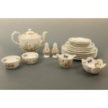 Aynsley "Cottage Garden" tea and dinnerware, approximately 40 items (free of damage)