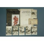 A pack of Bruce Bairnsfather's "Fragments from France" postcards together with two issues of