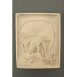 After Richard Fisher (b.1925) (Keswick School of Art), A cast ceramic wall plaque depicting a