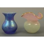 A small Vasart style vase and one other lustre vase