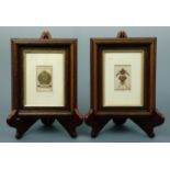 A pair of framed Great War period cigarette silks depicting Roughriders City of London Yeomanry