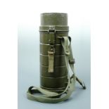 A Cold War era German Bundeswehr gas mask and canister