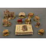 Ten Lilliput Lane cottages including Armada House, Dovecote etc.