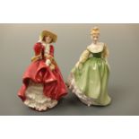 Two Royal Doulton figurines, "Fair Lady" HN 2193, "Top O' The Hill" HN 1834