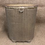 A Lusty's Lloyd Loom laundry basket