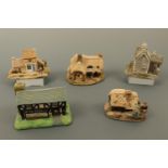 Four Lilliput Lane cottages including Ostlers Keep and one other