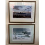 A pair of Robin Smith signed prints, "Two Boys - One Dream" and "Snowbound Lancasters", 55 × 43