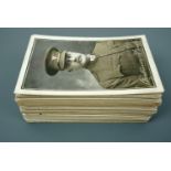 A large collection of Great War photographic postcards depicting royalty, military leaders and