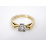A vintage 18ct gold diamond solitaire ring, the brilliant-cut diamond of approximately .20ct,