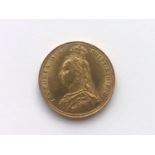 An 1887 gold sovereign