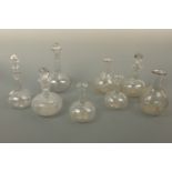 Victorian shaft-and-globe decanters and carafes