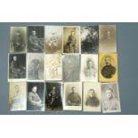 Approximately 40 Great War photographic portrait and similar postcards