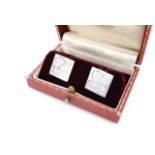 A pair of Jack Spencer silver hallmark cufflinks, cased, with certificate, 18 mm,