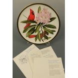 A Cardinal collectors' plate, 27 cm, together with Silent Night, The 1976 Christmas Plate, 25 cm