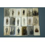 Approximately 40 Great War photographic portrait and similar postcards