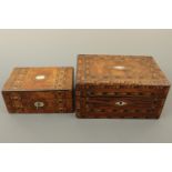 Two Victorian Tunbridge ware boxes