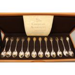 A John Pinches Royal Society for the Protection of Birds silver spoon collection, 310 g