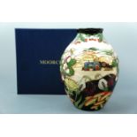 A contemporary Moorcroft limited edition shouldered vase, the decoration depicting a hay gathering