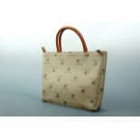 A contemporary Pierre Cardin printed leather handbag, 34 cm x 26 cm excluding handles