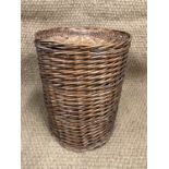 A wicker laundry basket, 50 cm