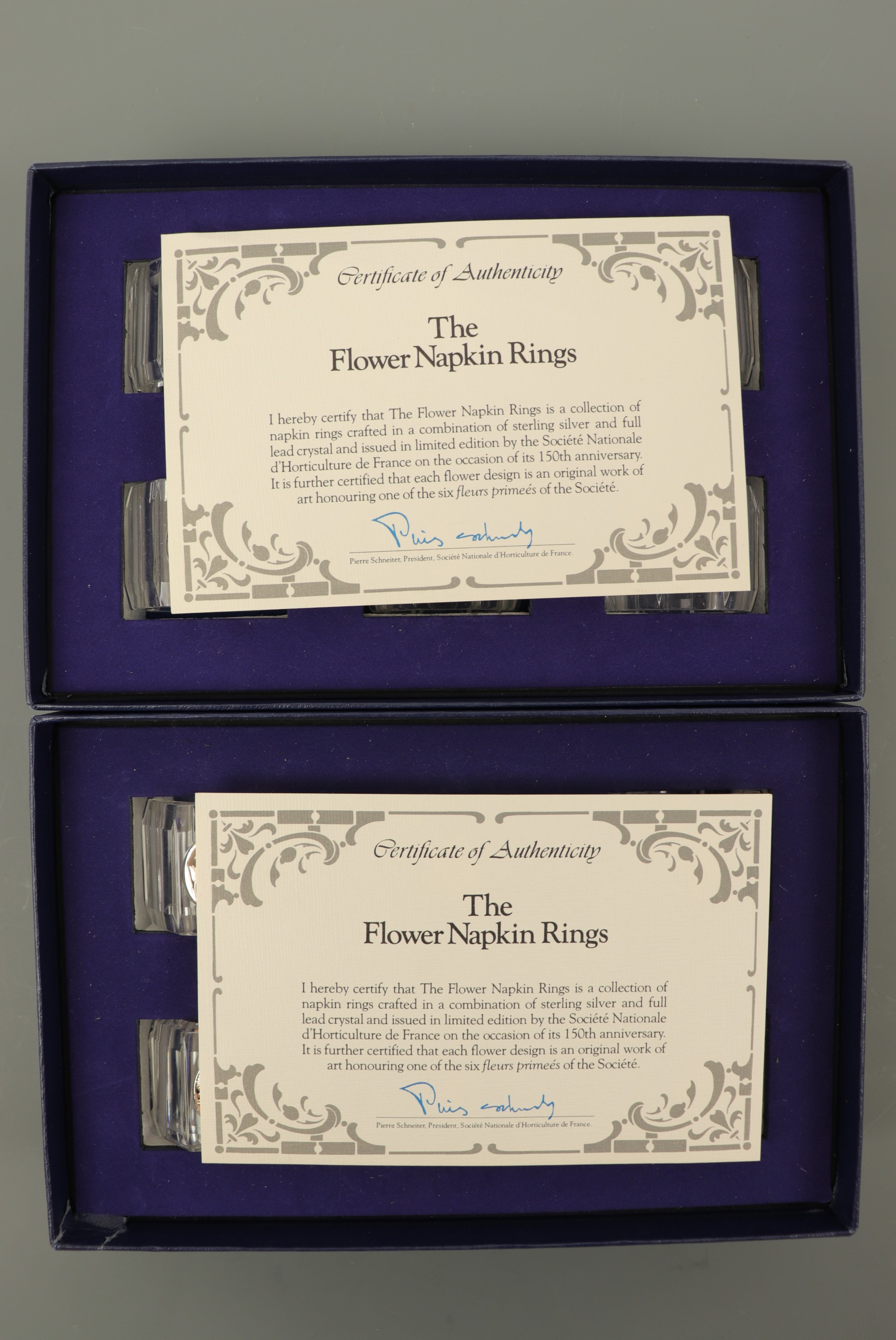 Two boxed sets of "The Flower Napkin Rings" - Image 2 of 3