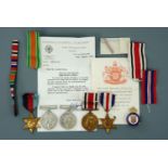 A Second World War RAF and Special Constabulary medal group including a Northumberland Special