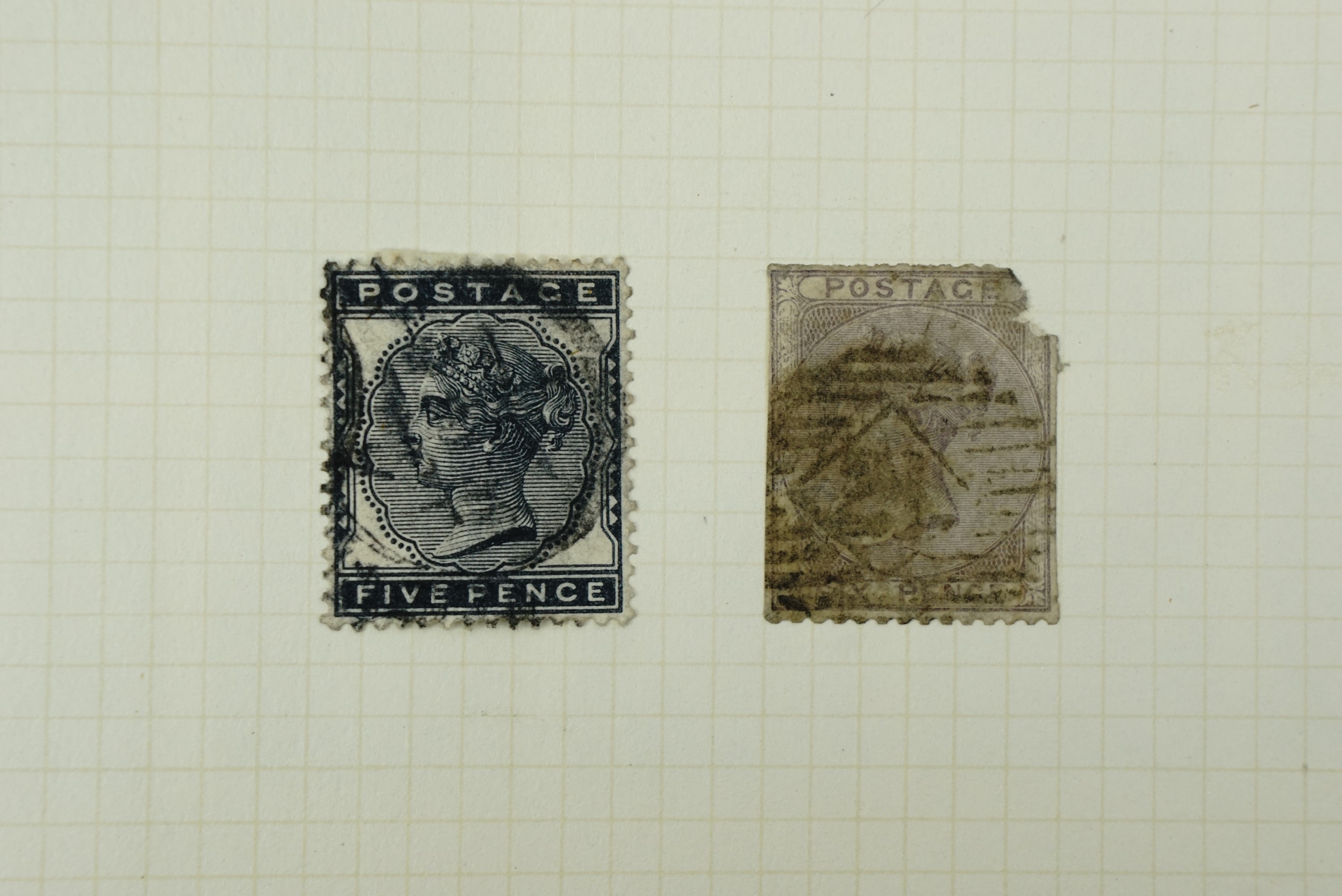 A Prangnell Ltd "The Grafton Stamp Album" containing QV- QEII stamps, including two penny blacks, - Image 6 of 7