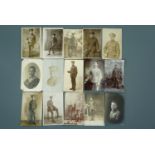 Approximately 40 Great War photographic portrait and similar postcards