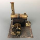 A Bowman Model M140 twin cylinder live steam engine, circa 1930s, 12 cm