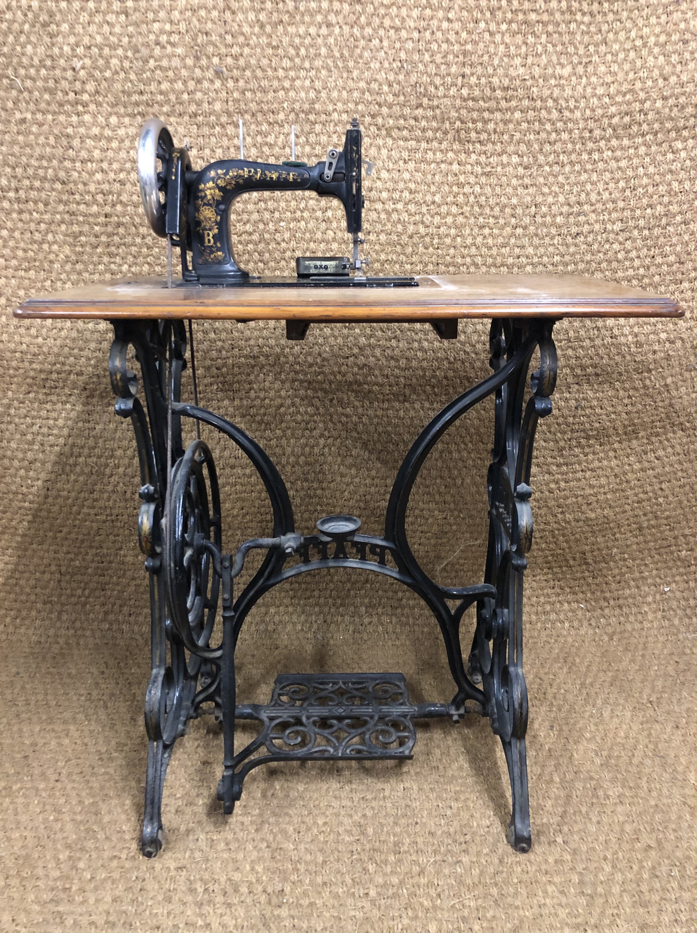 A late 19th Century Pfaff treadle sewing machine