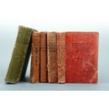 Five Mrs Beeton cookery volumes, each in tired condition, comprising; "Mrs Beeton's Cookery Book",