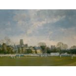 After Roy Perry (1935-1933), "The University Ground, Durham", depicting a game of cricket on a
