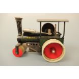 A Marklin live-steam tinplate working model road roller, in original carton, 19 x 13 x 15 cm high