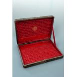 A Victorian Elkington & Co silver / electroplate case, 29 cm x 22 cm x 6 cm