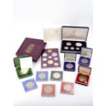 A 1973 British Virgin Islands proof coin set, other proof sets, commemorative crowns etc