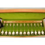 A John Pinches Royal Horticultural Society silver spoon collection, appr 300 g