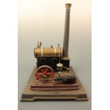 A Bing horizontal live-steam engine, 23 x 26 x 36 cm high
