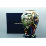 A contemporary Moorcroft limited edition inverted baluster vase, the decoration depicting a
