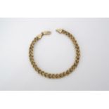 A 9ct gold fancy double rope-link bracelet, 20 cm, 4.2g