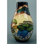 A contemporary Moorcroft "Royal Arrival" pattern baluster vase issued to celebrate the birth of