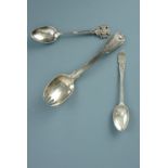 A William IV silver ice cream fork, William Cripps, London, 1830, a George V silver Society of