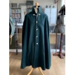 A QEII Irish Guards green wool cape