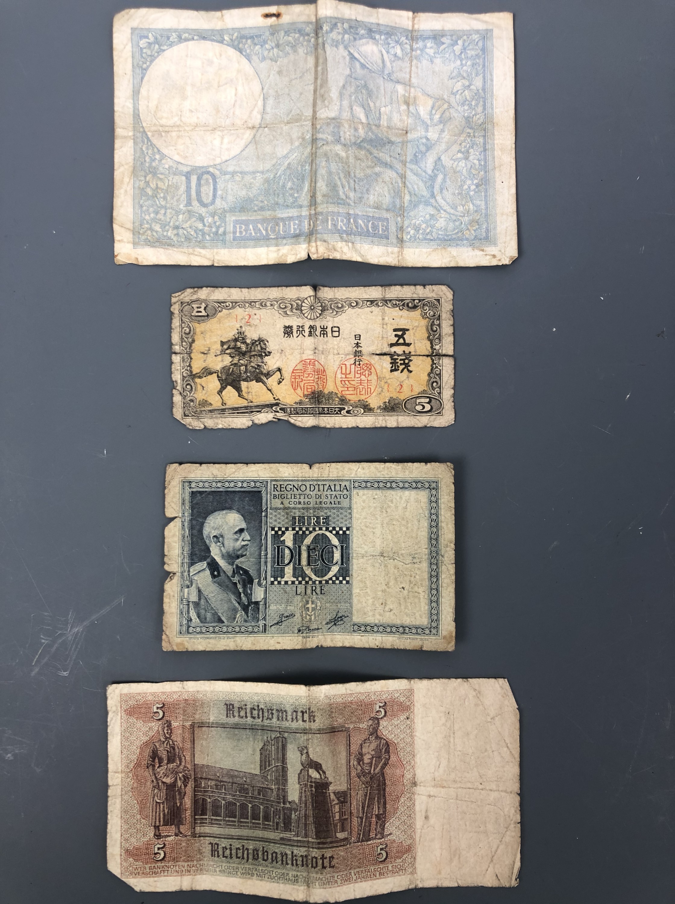 A group of Second World War occupation, military and other banknotes - Image 2 of 3