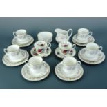 A Duchess "Morning Mist" pattern tea set, together with two Royal Albert Flower of the Month