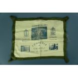 A Second World War North Africa campaign printed fabric souvenir of Tripoli, dated 1943