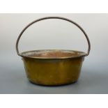 A brass jam pan, 34 cm diameter