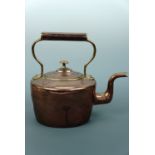 A Victorian copper kettle, 26 cm high