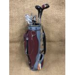 Vintage Ben Sawers golf clubs and golf bag