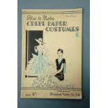 A 1930s illustrated paper-back guide to making fancy dress clothing; "How to Make Crepe Paper